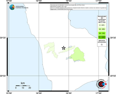 Mappa territorio comunale con almeno 3 questionari
