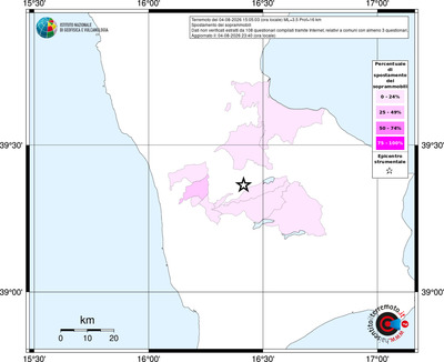 Mappa territorio comunale con almeno 3 questionari