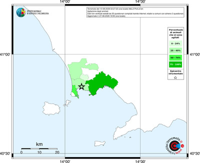 Mappa territorio comunale con almeno 3 questionari
