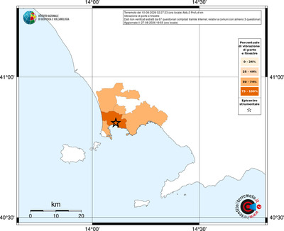 Mappa territorio comunale con almeno 3 questionari