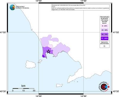 Mappa territorio comunale con almeno 3 questionari