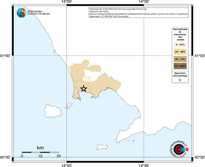 Mappa territorio comunale con almeno 3 questionari