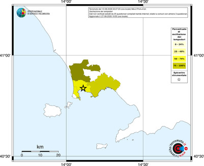 Mappa territorio comunale con almeno 3 questionari