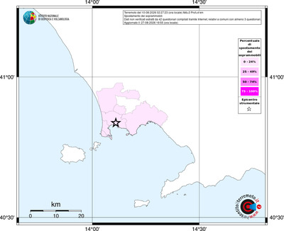 Mappa territorio comunale con almeno 3 questionari