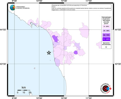 Mappa territorio comunale con almeno 3 questionari
