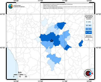 Mappa territorio comunale con almeno 3 questionari