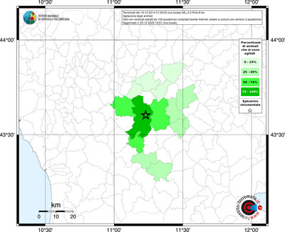 Mappa territorio comunale con almeno 3 questionari