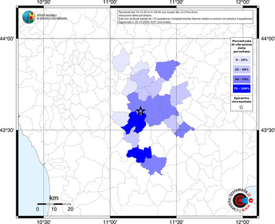 Mappa territorio comunale con almeno 3 questionari