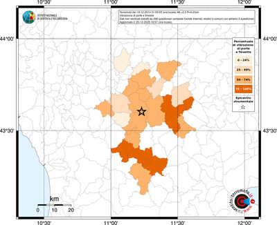 Mappa territorio comunale con almeno 3 questionari
