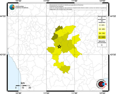 Mappa territorio comunale con almeno 3 questionari
