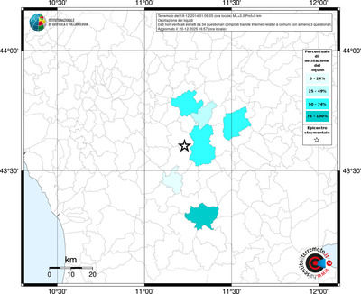 Mappa territorio comunale con almeno 3 questionari