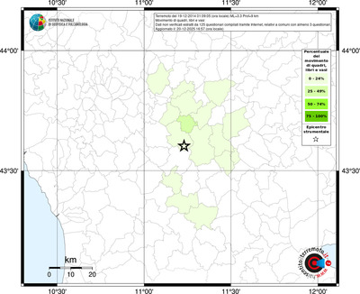 Mappa territorio comunale con almeno 3 questionari