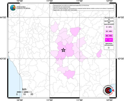 Mappa territorio comunale con almeno 3 questionari