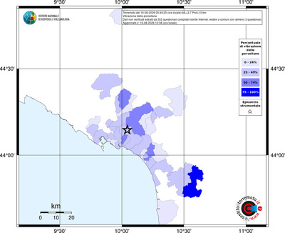 Mappa territorio comunale con almeno 3 questionari