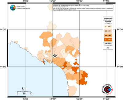 Mappa territorio comunale con almeno 3 questionari