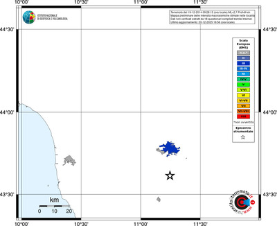 Mappa EMS - territori località