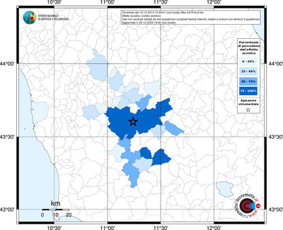 Mappa territorio comunale con almeno 3 questionari
