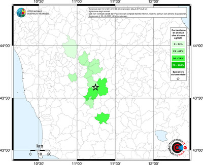 Mappa territorio comunale con almeno 3 questionari