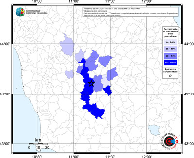 Mappa territorio comunale con almeno 3 questionari