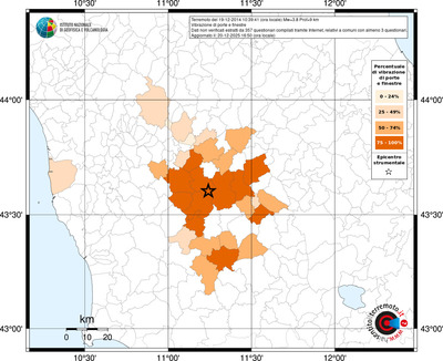 Mappa territorio comunale con almeno 3 questionari