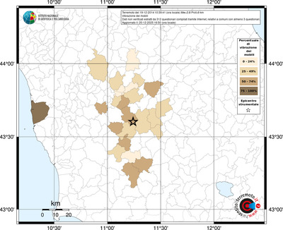 Mappa territorio comunale con almeno 3 questionari