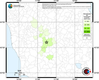 Mappa territorio comunale con almeno 3 questionari