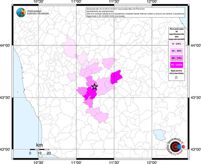 Mappa territorio comunale con almeno 3 questionari