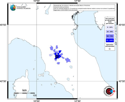Mappa territorio comunale con almeno 3 questionari
