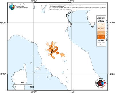 Mappa territorio comunale con almeno 3 questionari