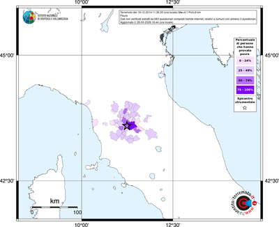 Mappa territorio comunale con almeno 3 questionari