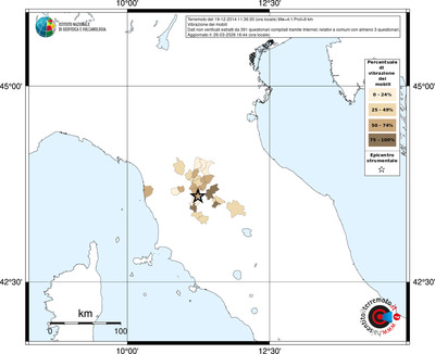 Mappa territorio comunale con almeno 3 questionari