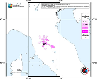 Mappa territorio comunale con almeno 3 questionari