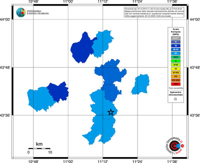 Mappa EMS - territori comuni