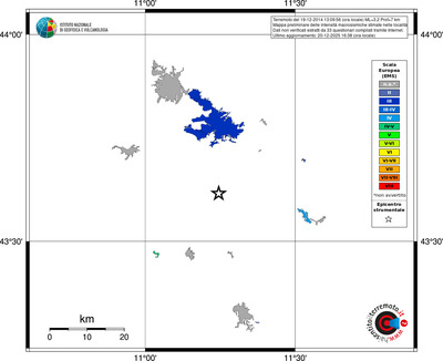Mappa EMS - territori località