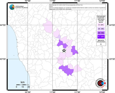 Mappa territorio comunale con almeno 3 questionari