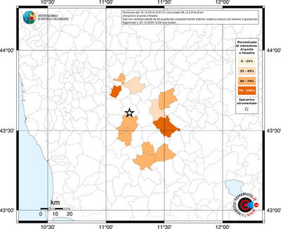 Mappa territorio comunale con almeno 3 questionari