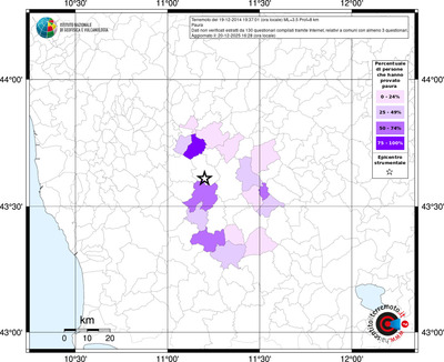 Mappa territorio comunale con almeno 3 questionari
