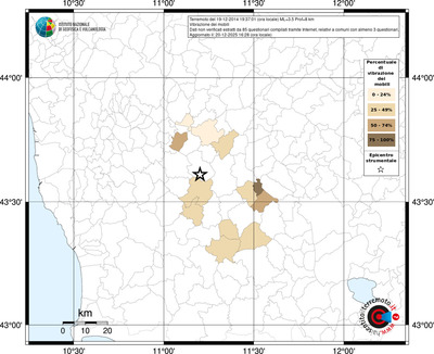 Mappa territorio comunale con almeno 3 questionari