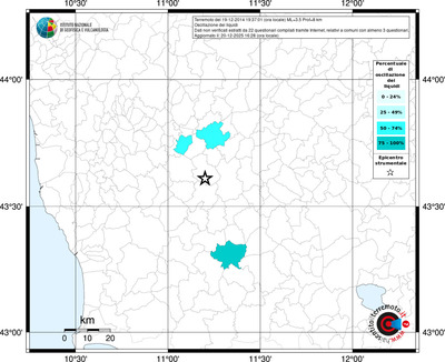 Mappa territorio comunale con almeno 3 questionari