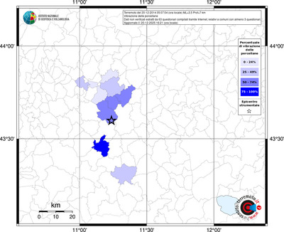 Mappa territorio comunale con almeno 3 questionari