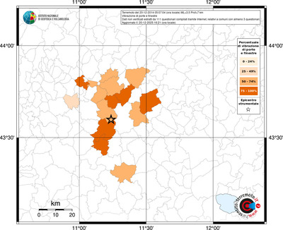 Mappa territorio comunale con almeno 3 questionari