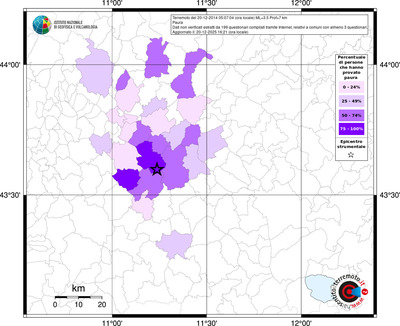 Mappa territorio comunale con almeno 3 questionari