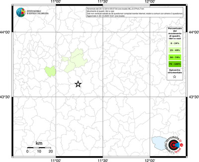Mappa territorio comunale con almeno 3 questionari
