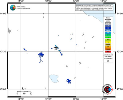 Mappa EMS - territori località
