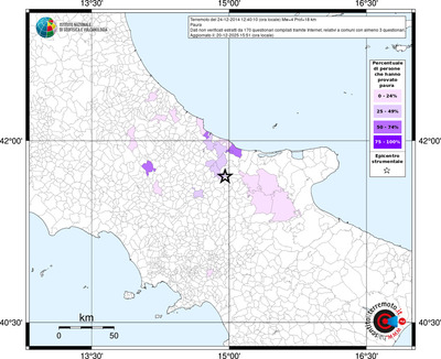 Mappa territorio comunale con almeno 3 questionari