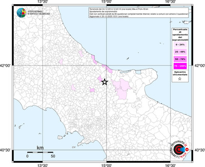 Mappa territorio comunale con almeno 3 questionari