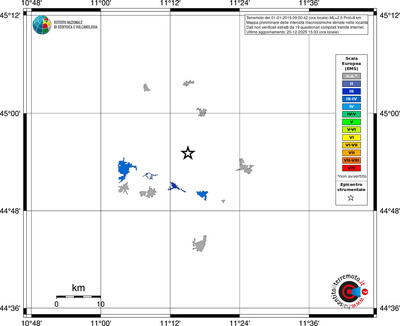 Mappa EMS - territori località