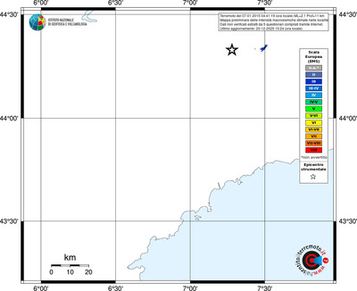 Mappa EMS - territori località