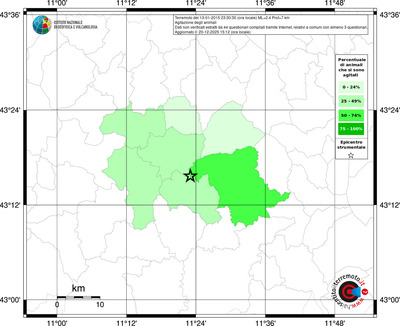 Mappa territorio comunale con almeno 3 questionari