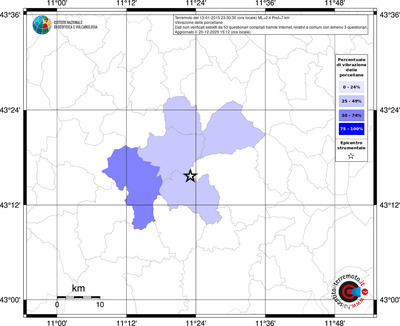 Mappa territorio comunale con almeno 3 questionari